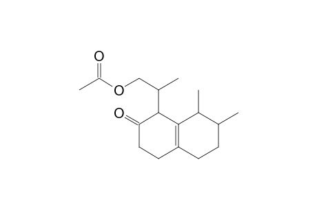 1-(1-Acetoxyprop-2-yl)-2-oxo-8,9-dimethyl-1,2,3,4,6,7,8,9-oxtahydronaphthalene