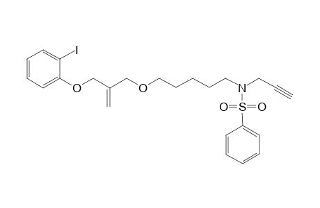 2-Iodophenyl 2-methylene-3-{5-[N-(2-propynyl)-N-phenylsulfonylamidopentyl]propyl} ether