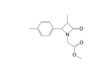 (3SR,4RS)-3-Methyl-4-(4-methylphenyl)-1-methoxycarbonylmethyl-azetidin-2-one