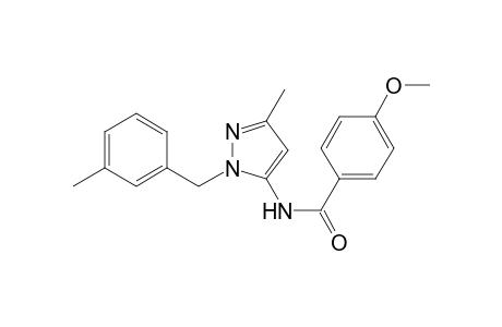 4-Methoxy-N-[3-methyl-1-(3-methylbenzyl)-1H-pyrazol-5-yl]benzamide