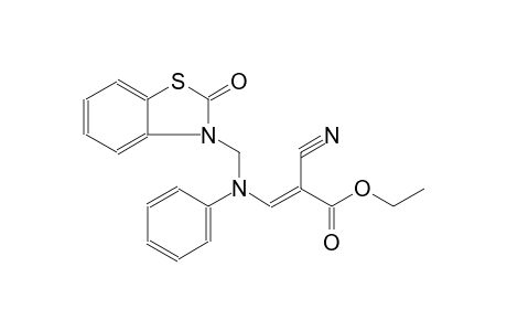 ethyl (2E)-2-cyano-3-{[(2-oxo-1,3-benzothiazol-3(2H)-yl)methyl]anilino}-2-propenoate