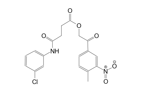 butanoic acid, 4-[(3-chlorophenyl)amino]-4-oxo-, 2-(4-methyl-3-nitrophenyl)-2-oxoethyl ester