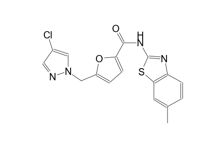 2-furancarboxamide, 5-[(4-chloro-1H-pyrazol-1-yl)methyl]-N-(6-methyl-2-benzothiazolyl)-