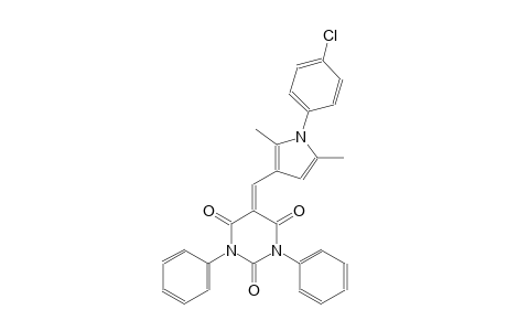 5-{[1-(4-chlorophenyl)-2,5-dimethyl-1H-pyrrol-3-yl]methylene}-1,3-diphenyl-2,4,6(1H,3H,5H)-pyrimidinetrione