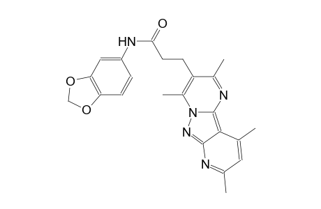 pyrido[2',3':3,4]pyrazolo[1,5-a]pyrimidine-3-propanamide, N-(1,3-benzodioxol-5-yl)-2,4,8,10-tetramethyl-