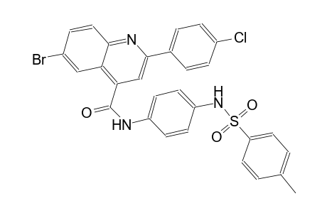 6-bromo-2-(4-chlorophenyl)-N-(4-{[(4-methylphenyl)sulfonyl]amino}phenyl)-4-quinolinecarboxamide