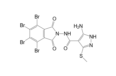 5-amino-3-(methylthio)-N-(4,5,6,7-tetrabromo-1,3-dioxoisoindolin-2-yl)-1H-pyrazole-4-carboxamide