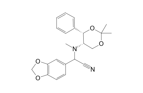 (S,S,R/S)-1-(Benzo[d]-(1,3)-dioxol-6'-yl)-2-[methyl-[(4S,5S)-2',2'-dimethyl-4'-phenyl-1',3'-dioxan-5'-yl)amino]-acetonitrile