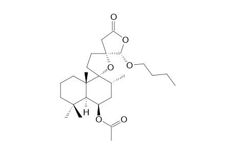 VITEAGNUSIN-E;(REL-5S,6R,8R,9R,10S,13S,16R)-6-ACETOXY-9,13-EPOXY-16-BUTOXY-LABDAN-15,16-OLIDE