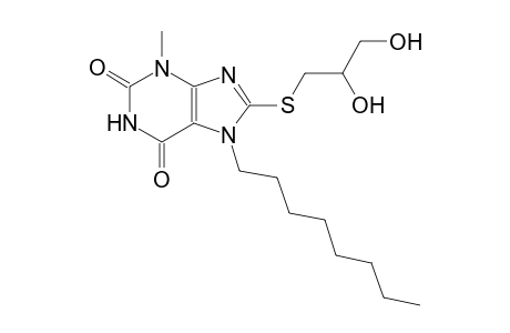 8-[(2,3-dihydroxypropyl)sulfanyl]-3-methyl-7-octyl-3,7-dihydro-1H-purine-2,6-dione