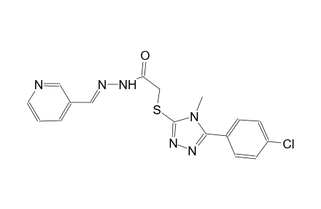2-{[5-(4-chlorophenyl)-4-methyl-4H-1,2,4-triazol-3-yl]sulfanyl}-N'-[(E)-3-pyridinylmethylidene]acetohydrazide
