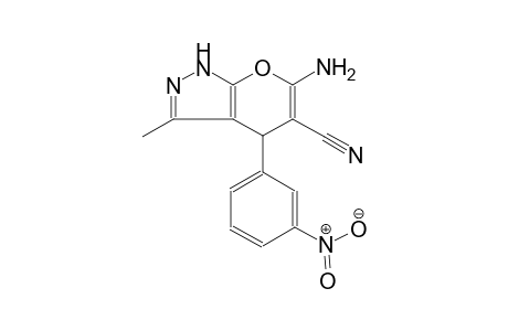 6-amino-3-methyl-4-(3-nitrophenyl)-1,4-dihydropyrano[2,3-c]pyrazole-5-carbonitrile