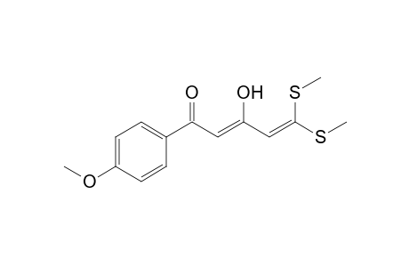 5-(4-Methoxyphenyl)-1,1-bis(methylthio)-3-hydroxy-1,3-pentadien-5-one