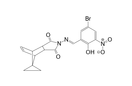 (3aR,4R,7S,7aS)-2-((E)-(5-bromo-2-hydroxy-3-nitrobenzylidene)amino)-3a,4,7,7a-tetrahydro-1H-spiro[4,7-methanoisoindole-8,1'-cyclopropane]-1,3(2H)-dione