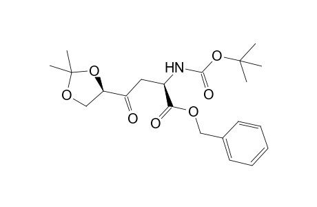 (2R)-2-(tert-butoxycarbonylamino)-4-[(4R)-2,2-dimethyl-1,3-dioxolan-4-yl]-4-keto-butyric acid benzyl ester