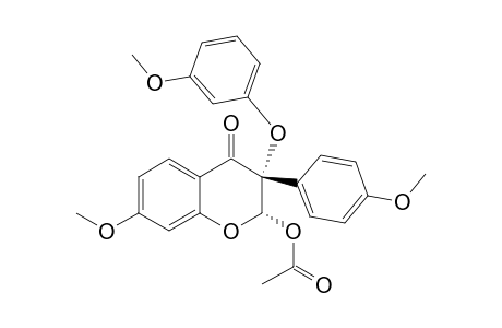4H-1-Benzopyran-4-one, 2-(acetyloxy)-2,3-dihydro-7-methoxy-3-(3-methoxyphenoxy)-3-(4-methoxyphenyl)-, trans-(.+-.)-