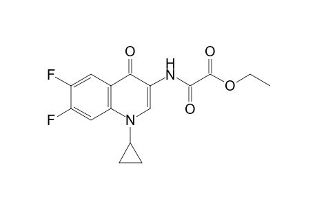 2-[(1-cyclopropyl-6,7-difluoro-4-keto-3-quinolyl)amino]-2-keto-acetic acid ethyl ester