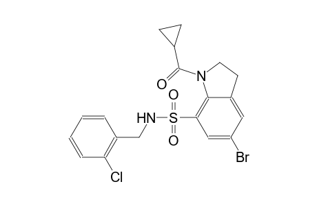 1H-indole-7-sulfonamide, 5-bromo-N-[(2-chlorophenyl)methyl]-1-(cyclopropylcarbonyl)-2,3-dihydro-