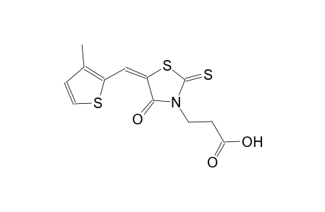 3-thiazolidinepropanoic acid, 5-[(3-methyl-2-thienyl)methylene]-4-oxo-2-thioxo-, (5E)-
