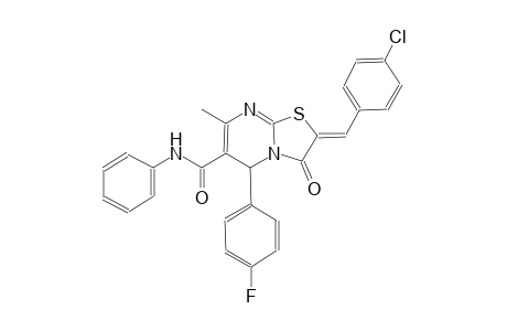 (2Z)-2-(4-chlorobenzylidene)-5-(4-fluorophenyl)-7-methyl-3-oxo-N-phenyl-2,3-dihydro-5H-[1,3]thiazolo[3,2-a]pyrimidine-6-carboxamide