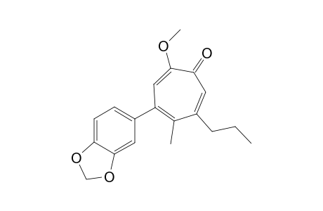 2-Methoxy-5-methyl-4-(3,4-(methylenedioxy)phenyl)-6-propyltropone