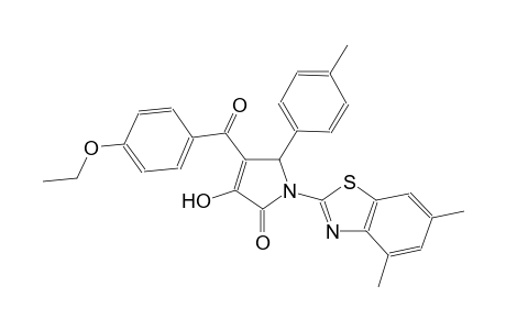 1-(4,6-dimethyl-1,3-benzothiazol-2-yl)-4-(4-ethoxybenzoyl)-3-hydroxy-5-(4-methylphenyl)-1,5-dihydro-2H-pyrrol-2-one