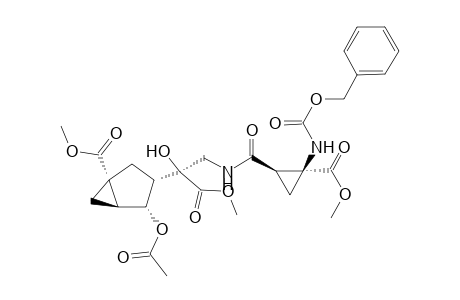 (1S,2R,2'S)-(+)-1-(N-Benzyloxycarbonylamino)-2-[2'-hydroxy-2'-methoxycarbonyl-2'-([1R,3S,4S,5S]-4-acetoxy-1-methoxycarbonylbicyclo[3.1.0]hexane-3-yl)ethylaminocaronyl]cyclopropane-1-carboxylic acid methyl ester