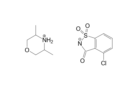 1,2-Benzisothiazol-3(2H)-one, 4-chloro-, 1,1-dioxide, 3,5-dimethylmorpholinium, salt