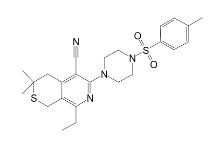 8-Ethyl-3,3-dimethyl-6-(4-tosylpiperazino)-1,4-dihydrothiopyrano[3,4-c]pyridine-5-carbonitrile
