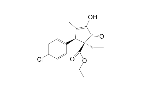 (1S*,2S*)-ethyl 2-(4-chlorophenyl)-1-ethyl-4-hydroxy-3-methyl-5-oxocyclopent-3-enecarboxylate