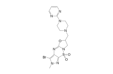 3-BROMO-2-METHYL-6-[1-[4-(2-PYRIMIDINYL)-PIPERAZINYL]]-METHYL-6,7-DIHYDRO-2H-OXAZOLO-[3,2-B]-PYRAZOLO-[4,3-E]-[1,2,4]-THIADIAZINE-9,9-DIOXIDE