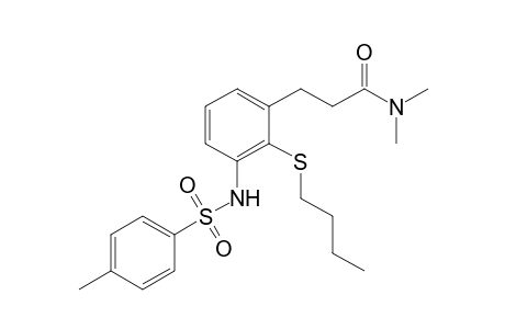 N,N-Dimethyl-2-n-butylthio-3-(p-toluenesulfonyl)aminophenylpropionamide