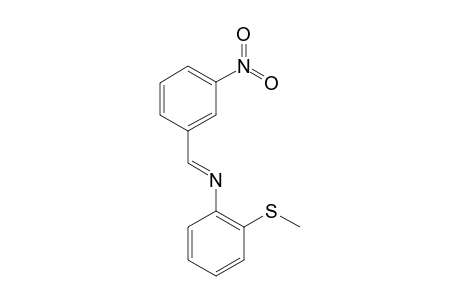 N-(3-Nitrophenylmethylene)-2-methylthiobenzanamine