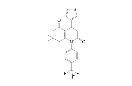 7,7-Dimethyl-4-(3-thienyl)-1-[4-(trifluoromethyl)phenyl]-3,4,6,8-tetrahydroquinoline-2,5-dione
