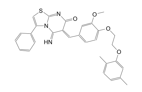 7H-thiazolo[3,2-a]pyrimidin-7-one, 6-[[4-[2-(2,5-dimethylphenoxy)ethoxy]-3-methoxyphenyl]methylene]-5,6-dihydro-5-imino-3-phenyl-, (6Z)-