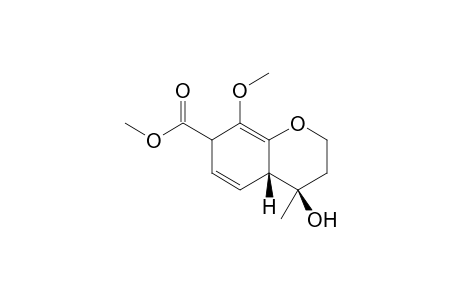 Methyl (4aR*,4aS*)-4-Hydroxy-8-methoxy-4-methyl-3,4,4a,7-tetrahydro-1H-benzopyran-7-carboxylate