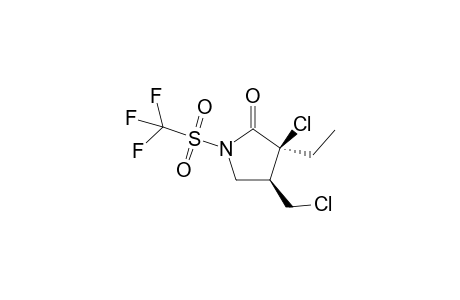 trans-3-Chloro-4-(chloromethyl)-3-ethyl-1-(trifluoromethylsulfonyl)pyrrolidin-2-one