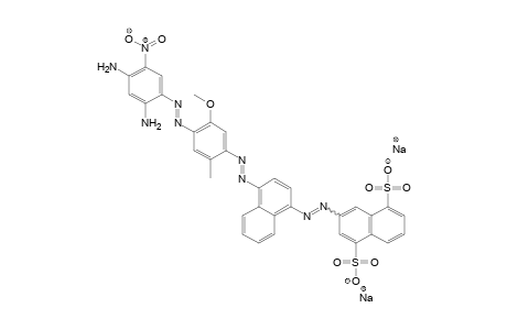 1,5-Naphthalenedisulfonic acid, 3-[[4-[[4-[(2,4-diamino-5-nitrophenyl)azo]-5-methoxy-2-methylphenyl]azo]-1-naphthalenyl]azo]-, disodium salt