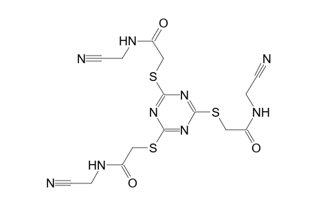 2-{[4,6-bis({2-[(cyanomethyl)amino]-2-oxoethyl}sulfanyl)-1,3,5-triazin-2-yl]sulfanyl}-N-(cyanomethyl)acetamide