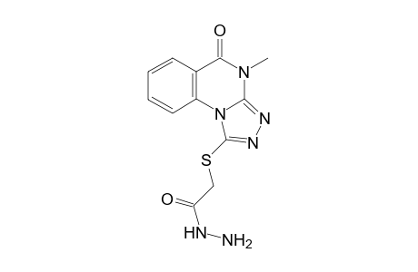 2-(4,5-dihydro-4-methyl-5-oxo-[1,2,4]triazolo[4,3-a]quinazolin-1-ylthio)aceto-hydrazide