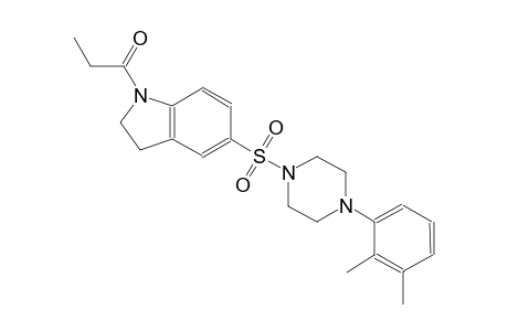 5-{[4-(2,3-dimethylphenyl)-1-piperazinyl]sulfonyl}-1-propionylindoline