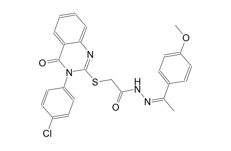 2-{[3-(4-chlorophenyl)-4-oxo-3,4-dihydro-2-quinazolinyl]sulfanyl}-N'-[(Z)-1-(4-methoxyphenyl)ethylidene]acetohydrazide
