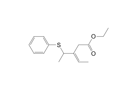 3-Pentenoic acid, 3-[1-(phenylthio)ethyl]-, ethyl ester