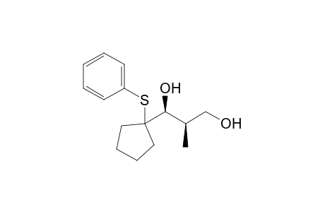 syn-(1S,2S)-2-Methyl-1-(1-phenylsulfanylcyclopentyl)propane-1,3-diol