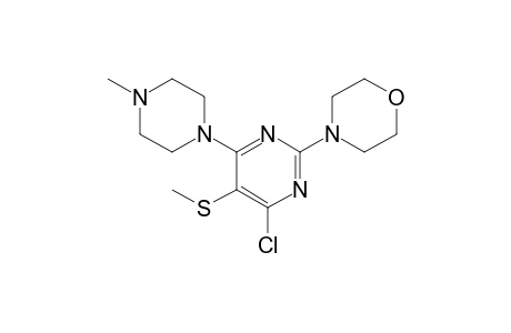 4-[4-chloro-6-(4-methyl-1-piperazinyl)-5-(methylthio)-2-pyrimidinyl]morpholine