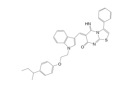 (6Z)-6-({1-[2-(4-sec-butylphenoxy)ethyl]-1H-indol-3-yl}methylene)-5-imino-3-phenyl-5,6-dihydro-7H-[1,3]thiazolo[3,2-a]pyrimidin-7-one