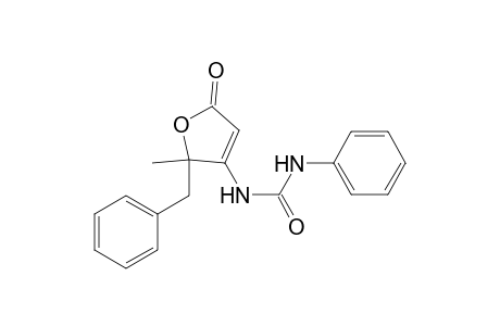 Urea, N-[2,5-dihydro-2-methyl-5-oxo-2-(phenylmethyl)-3-furanyl]-N'-phenyl-