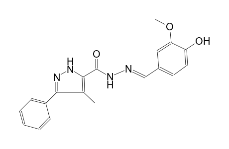 1H-pyrazole-5-carboxylic acid, 4-methyl-3-phenyl-, 2-[(E)-(4-hydroxy-3-methoxyphenyl)methylidene]hydrazide