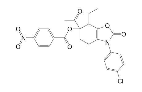 6-Acetyl-N-(4'-chlorophenyl)-7-ethyl-2-oxo-2,3,4,5,6,7-hexahydrobenzoxazol-6-yl p-Nitrobenzoate