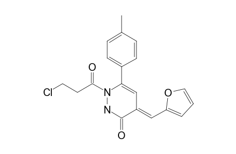 6-(4-METHYLPHENYL)-1-(3-CHLOROPROPANOYL)-4-[(E)-1-(2-FURYL)-METHYLIDENE)]-1,2,3,4-TETRAHYDRO-3-PYRIDAZINONE